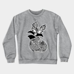 Fox Zentangle - White Crewneck Sweatshirt